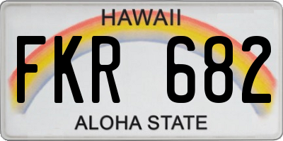 HI license plate FKR682