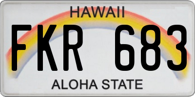 HI license plate FKR683