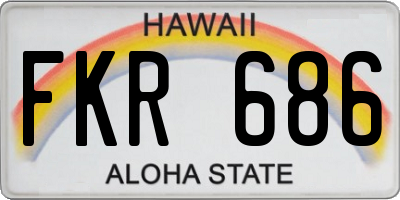 HI license plate FKR686