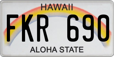 HI license plate FKR690