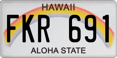 HI license plate FKR691