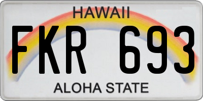 HI license plate FKR693