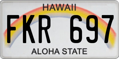 HI license plate FKR697