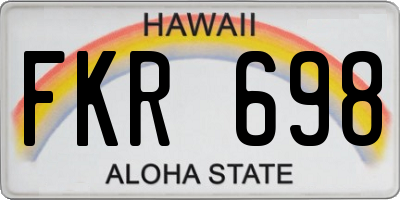 HI license plate FKR698