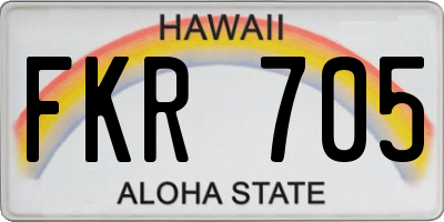 HI license plate FKR705