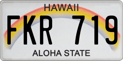 HI license plate FKR719