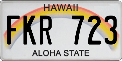 HI license plate FKR723