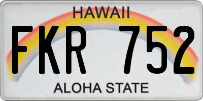 HI license plate FKR752