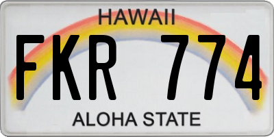 HI license plate FKR774