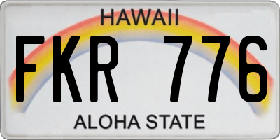 HI license plate FKR776