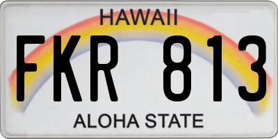 HI license plate FKR813