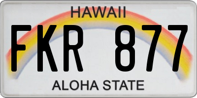 HI license plate FKR877