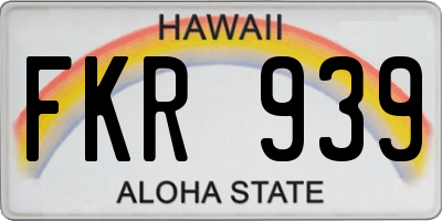 HI license plate FKR939