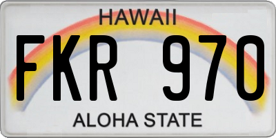 HI license plate FKR970