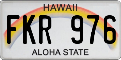 HI license plate FKR976