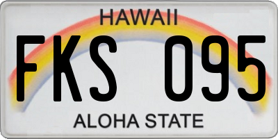 HI license plate FKS095
