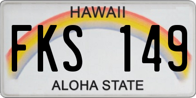 HI license plate FKS149
