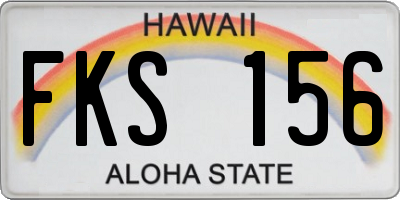 HI license plate FKS156