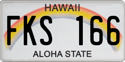 HI license plate FKS166