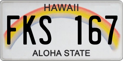 HI license plate FKS167