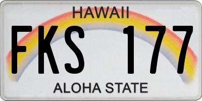 HI license plate FKS177