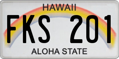 HI license plate FKS201