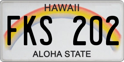 HI license plate FKS202