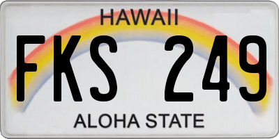 HI license plate FKS249