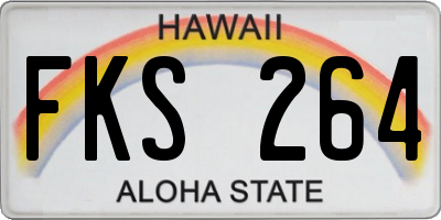 HI license plate FKS264