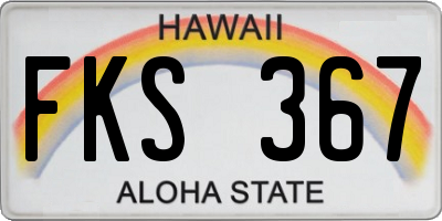 HI license plate FKS367