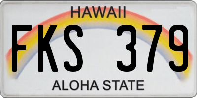 HI license plate FKS379