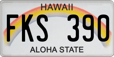 HI license plate FKS390