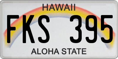 HI license plate FKS395