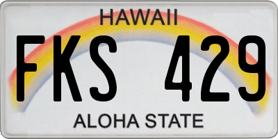 HI license plate FKS429