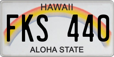 HI license plate FKS440