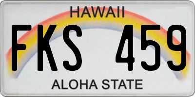 HI license plate FKS459