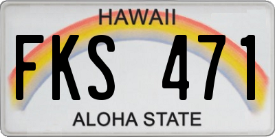 HI license plate FKS471