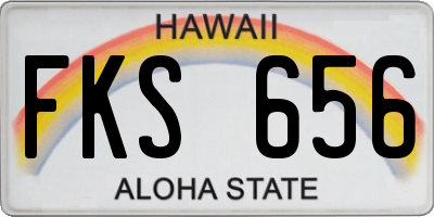 HI license plate FKS656