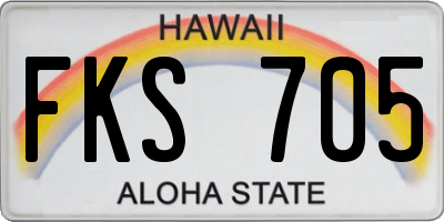 HI license plate FKS705