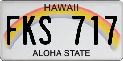 HI license plate FKS717