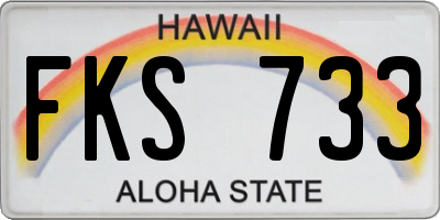 HI license plate FKS733