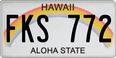HI license plate FKS772
