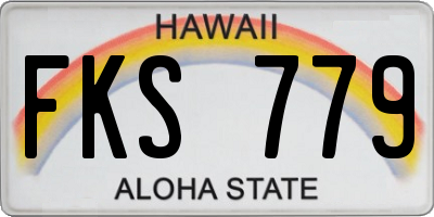 HI license plate FKS779