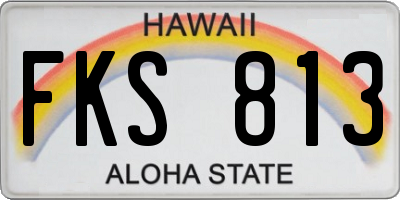 HI license plate FKS813