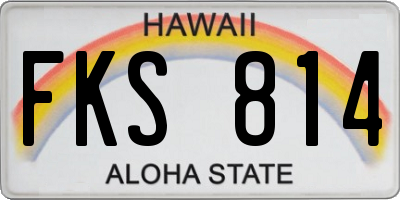 HI license plate FKS814