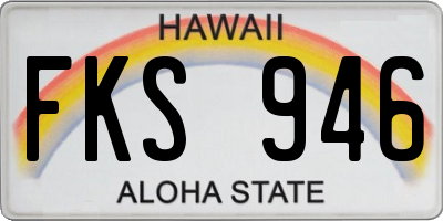 HI license plate FKS946