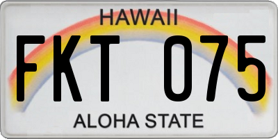 HI license plate FKT075