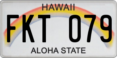 HI license plate FKT079
