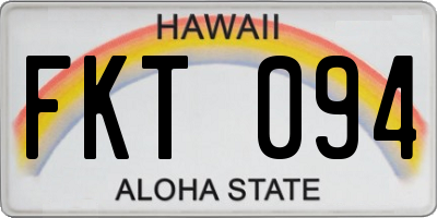 HI license plate FKT094