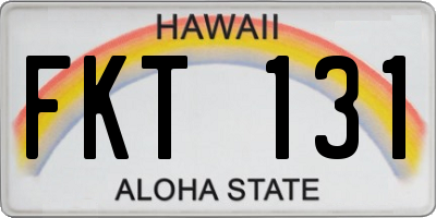 HI license plate FKT131